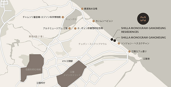 新羅モノグラム江陵マップ