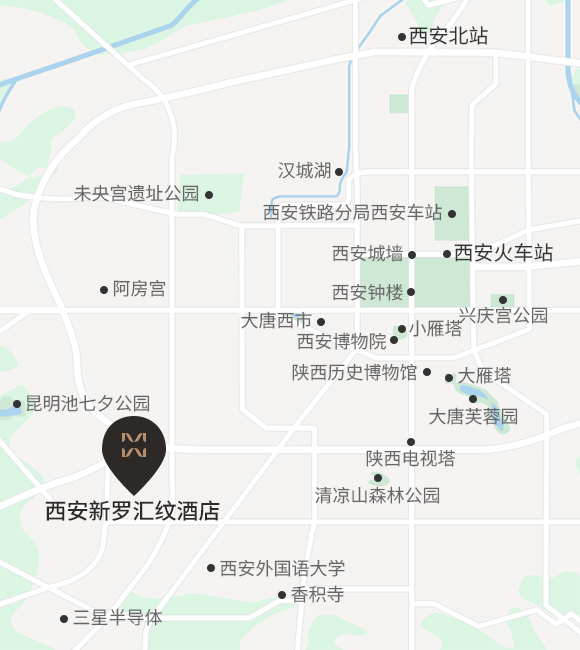 신라모노그램 시안 지도